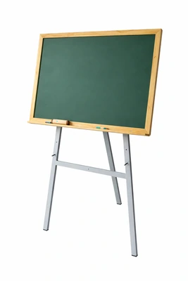 atril para pizarra metalico grande en uso