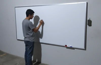 Pizarra Acrílica Blanca de 300x120 cm con marco de Aluminio | pizarra blanca